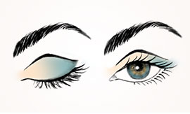 Learn how to accent eyes using eye color and the right brush.
