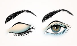 Learn how to create a luxurious eye look by applying eyeliner first.