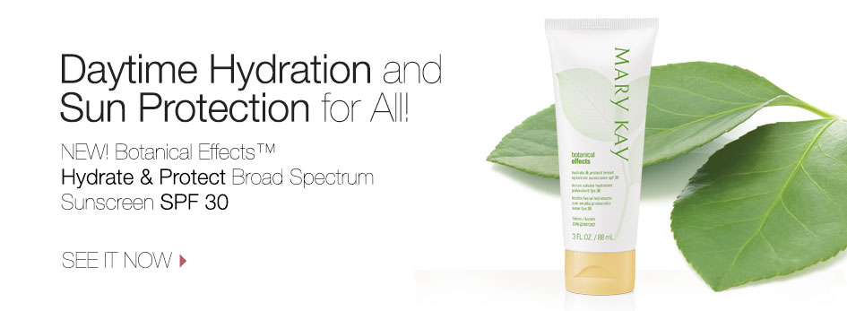 Daytime Hydration and Sun Protection for All! New Botanical Effects Hydrate and Protect Broad Spectrum Sunscreen SPF 30. See it now.